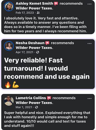 Client testimonials column 1